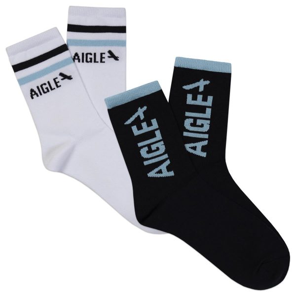 Boys White Logo Socks (2 Pack) Sale