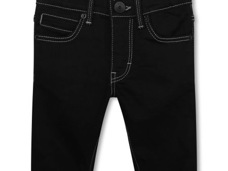 Baby Boys Black Denim Trousers on Sale