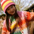 Girls Multicolor Stripes Hat Cheap