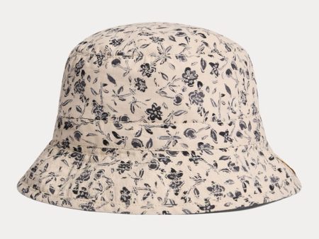 Boys Grey Floral Cotton Hat For Discount