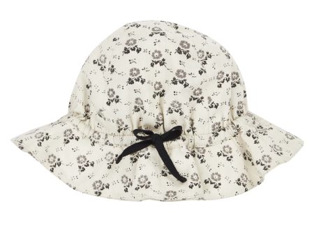 Girls White Floral Sun Hat Discount