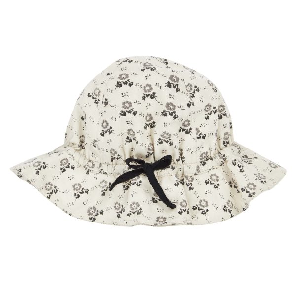 Girls White Floral Sun Hat Discount