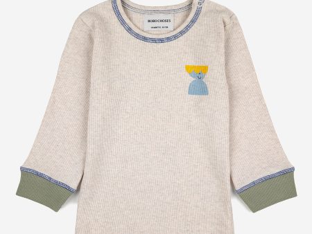 Baby Boys & Girls Beige Printed Cotton T-Shirt Online now