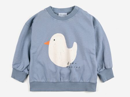 Baby Boys & Girls Blue Printed Cotton Sweatshirt For Sale