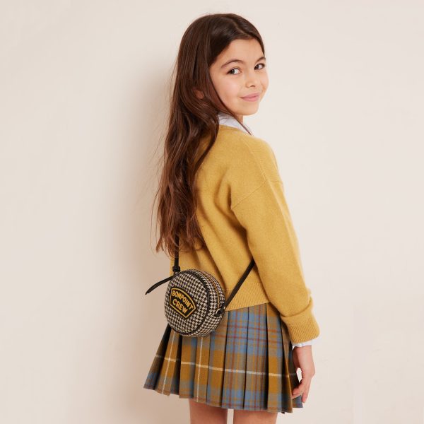 Girls Beige Check Shoulder Bag Supply