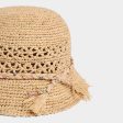 Girls Beige Hollow Raphia Sun Hat Online Sale