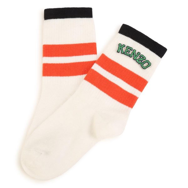 Boys & Girls White Logo Socks For Sale