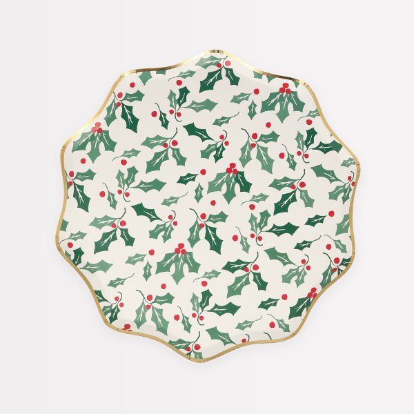 Holly Pattern Side Plates(8 Pack) Online Hot Sale