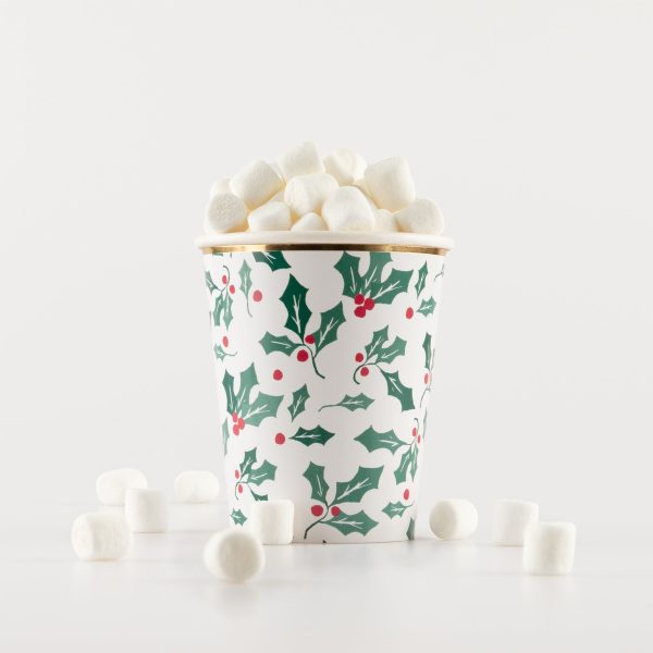 Holly Pattern Cups(8 Pack) Online Hot Sale