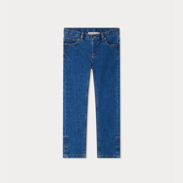 Girls Blue Denim Trousers Cheap