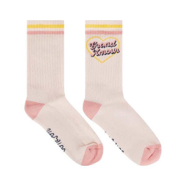 Girls Light Pink Cotton Socks(2 Pack) Hot on Sale