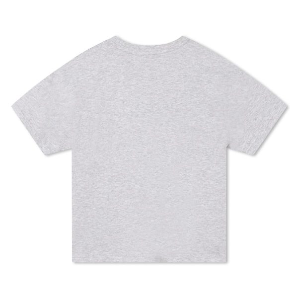 Boys Grey Logo Cotton T-Shirt Online now