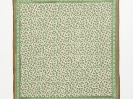 Girls Green Floral Cotton Scarf Online Sale