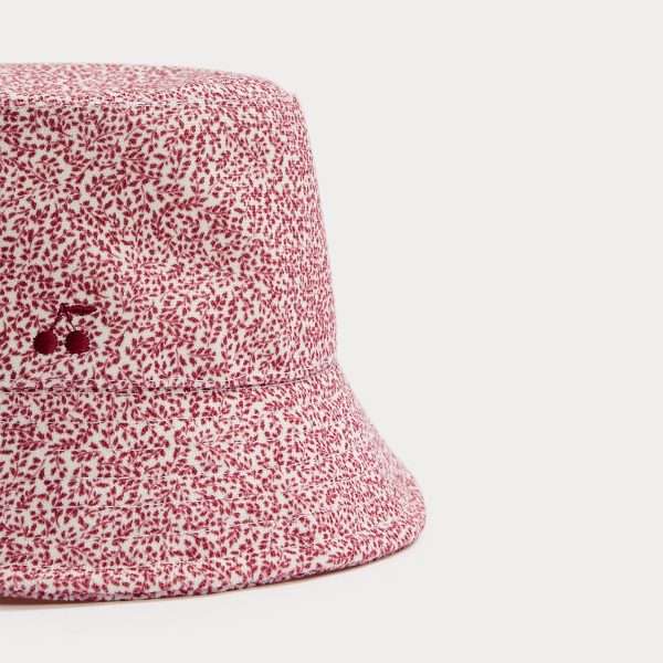 Girls Red Floral Bucket Hat Online Sale