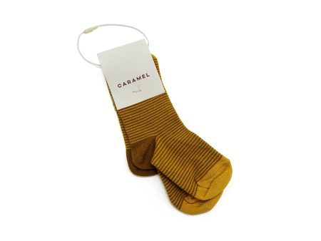 Boys & Girls Mustard Stripes Cotton Socks Cheap