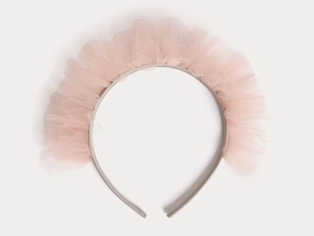 Girls Pink Tulle Headband For Cheap