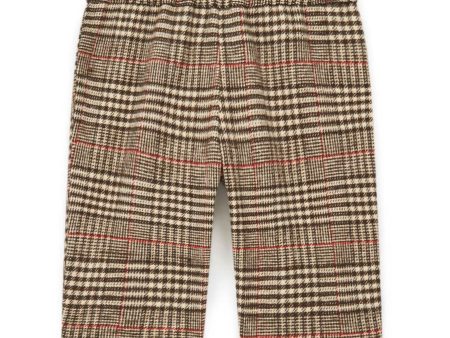 Baby Boys & Girls Beige Check Cotton Trousers Online