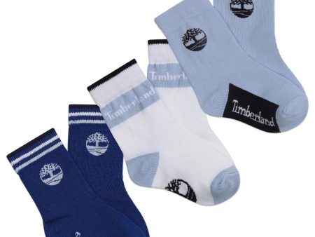 Baby Boys & Girls Blue Socks(3 Pack) Online Sale