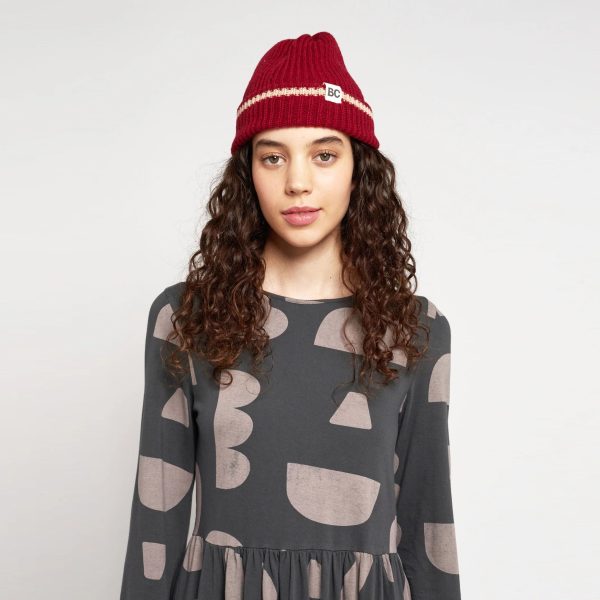 Girls Red Wool Knit Hat Online Hot Sale