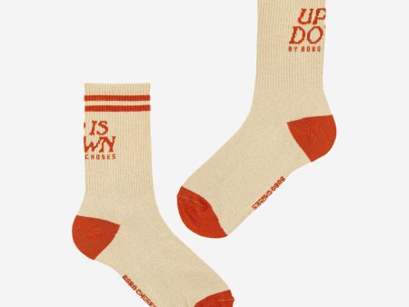 Boys & Girls Beige Logo Cotton Socks Hot on Sale