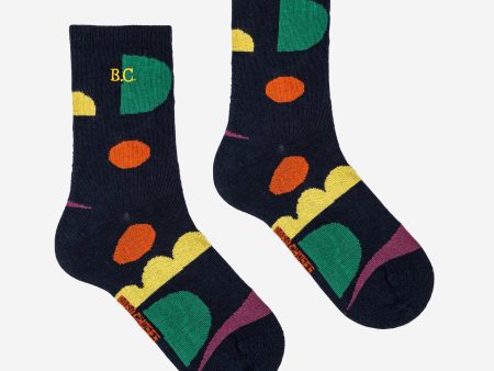 Boys & Girls Navy Cotton Socks For Sale