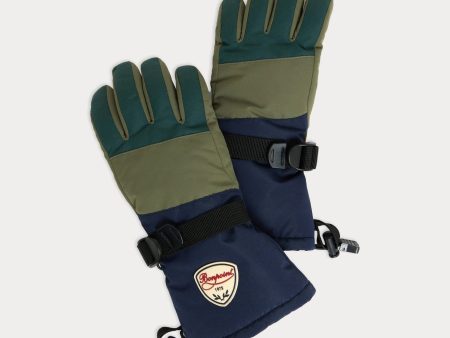 Boys Dark Green Snow Gloves Discount