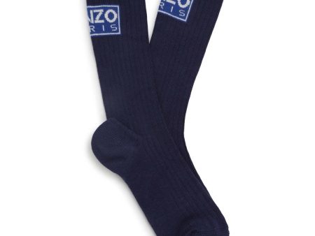 Boys Navy Logo Socks Sale