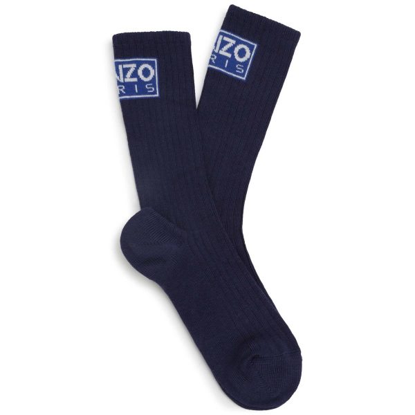 Boys Navy Logo Socks Sale