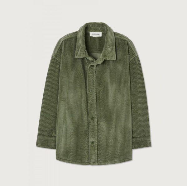 Boys & Girls Green Corduroy Shirt Online now