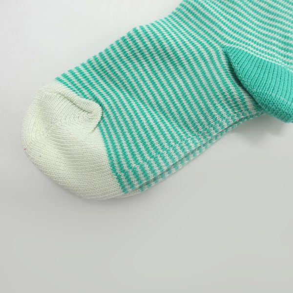 Boys & Girls Mint Stripes Cotton Socks Online Sale