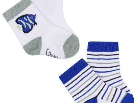 Baby Boys Blue Socks(2 Pack) Online