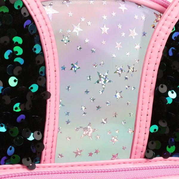 Girls Pink Glitter Backpack(28cm) For Sale