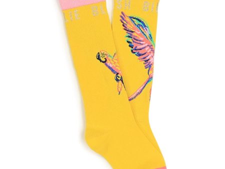 Girls Yellow Logo Socks Online