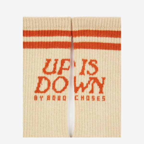 Boys & Girls Beige Logo Cotton Socks Hot on Sale