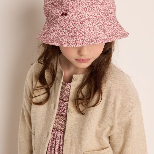 Girls Red Floral Bucket Hat Online Sale