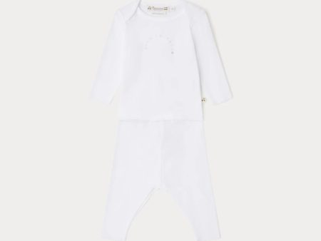 Baby Boys & Girls White Cotton Set Hot on Sale