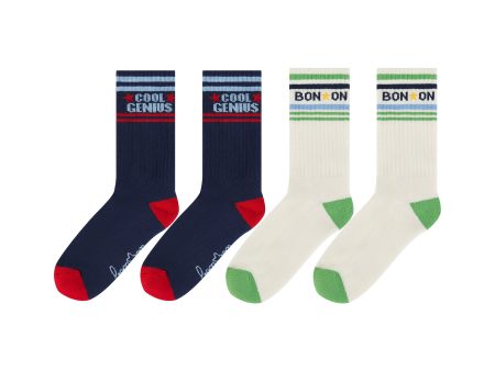 Boys White Cotton Socks(2 Pack) Online now