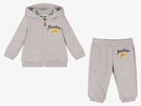 Baby Boys & Girls Grey Cotton Set For Cheap