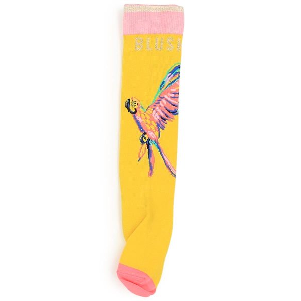 Girls Yellow Logo Socks Online