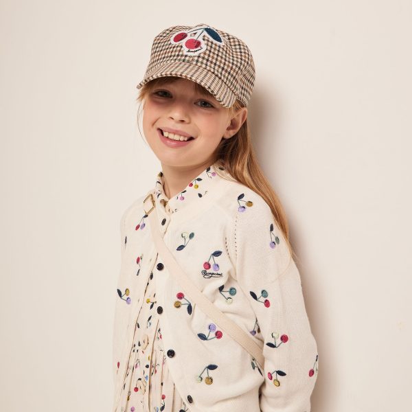 Girls Brown Check Cap Online Hot Sale