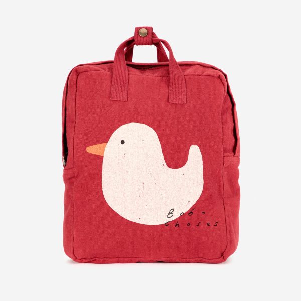 Boys & Girls Red Duck Printed Backpack Hot on Sale