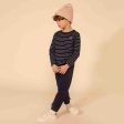 Boys Navy Stripes Cotton T-Shirt Online