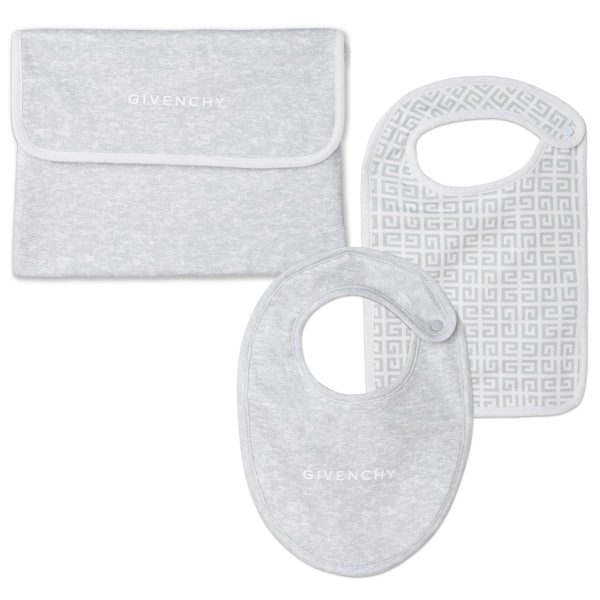 Baby Boys & Girls Grey Bib Set Supply