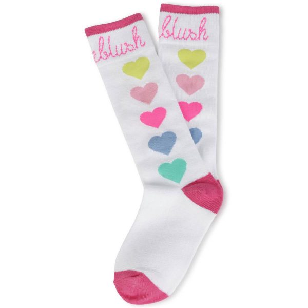 Girls White Heart Socks Supply