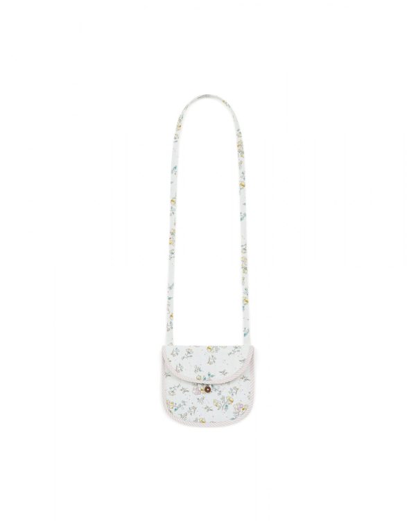 Girls White Print Bag Discount