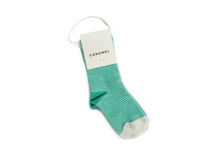 Boys & Girls Mint Stripes Cotton Socks Online Sale