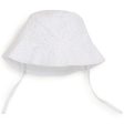 Girls White Embroidered Sun Hat Cheap