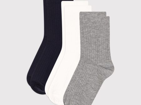 Boys Black Cotton Socks( 3 Pack) Online Hot Sale