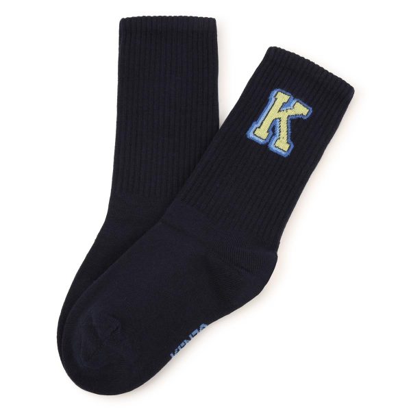 Boys Black Logo Socks Online