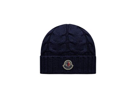 Boys & Girls Navy Logo Wool Hat Discount